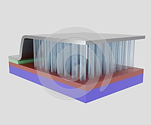 optical rectenna or known as rectifying antenna 3d rendered photo