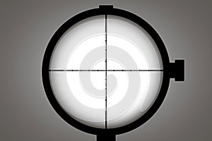 Optical sight. Vector concept illustration for design