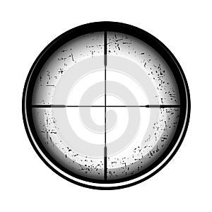 Optical sight on a white background vector illustration.