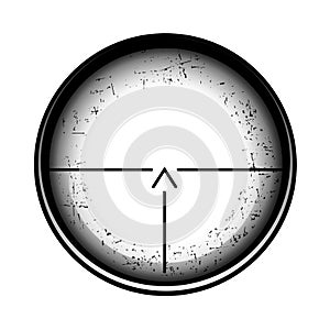 Optical sight on a white background vector illustration.