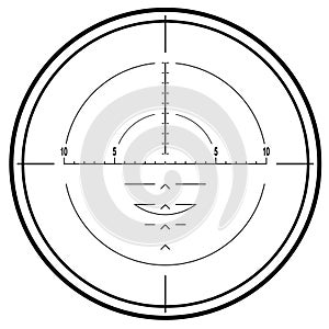 Optical sniper rifle sight