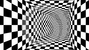 Optical Square Black and White Illusion