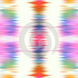 Optical tie dye kaleidoscope blur texture background. Seamless washed out symmetry ombre effect. 80s style retro