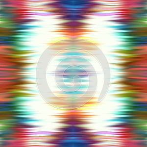 Optical tie dye kaleidoscope blur texture background. Seamless washed out symmetry ombre effect. 80s style retro