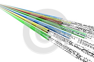 Optical wires data flow