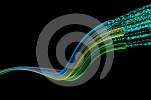 Optical wires data flow