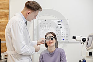 Optician Fitting Glasses