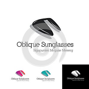 Optik Sunglasses oblique logo template