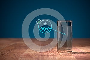 Optimal pH of drinking water concept