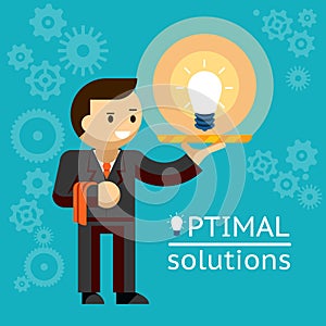 Optimal solutions concept photo