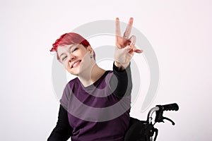 Optimistic Girl in wheelchair