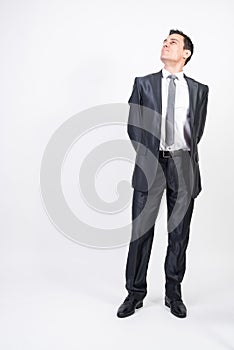 Optimistic man in suit