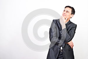 Optimistic man in suit