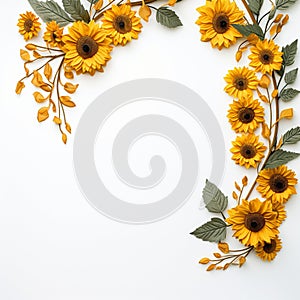 Optimistic sunflower border