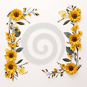 Optimistic sunflower border