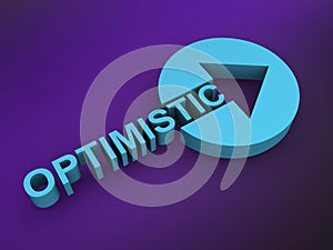 optimistic word on purple