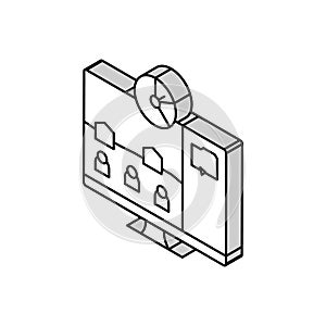 optimization game development isometric icon vector illustration