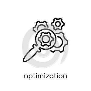 Optimization icon. Trendy modern flat linear vector Optimization