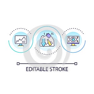 Optimization process loop concept icon