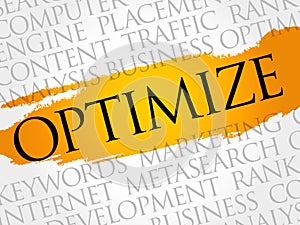 OPTIMIZE word cloud collage