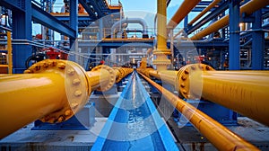 Optimized Gas & Oil Refinery Process with Industrial Pipeline for Maximum Production Efficiency