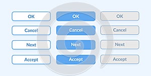 Option buttons UI elements kit