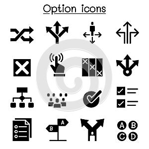 Option, Choice, Selection icon set