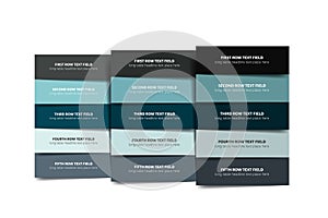 Option template, table, schedule, banner. Step by step infographic.