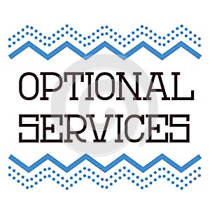 OPTIONAL SERVICES stamp on white background