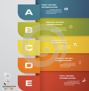 5 options abstract timeline use for infographic/presentation.