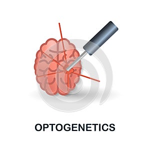 Optogenetics icon. 3d illustration from future technology collection. Creative Optogenetics 3d icon for web design