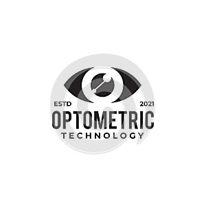 Optometric clinic logo design template