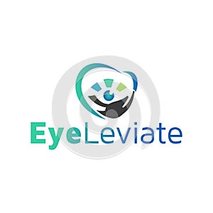 Optometric Group medical professionals eye care hospital Eye Surgery cataract treatment, patient care logo design template