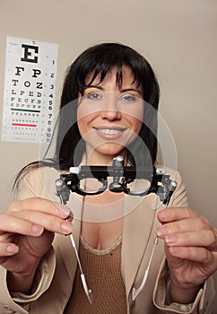 Optometrist eyesight checkup photo