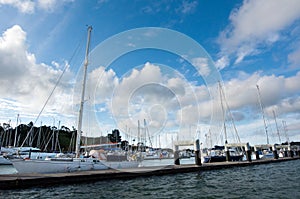 Opua marina at the Bay of Islands New Zealand