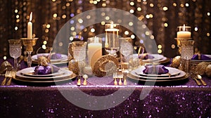 opulence purple and gold glitter background