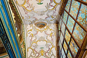 opulent ceiling of Imperial Council Chamber Topkapi Palace Istanbul Turkey