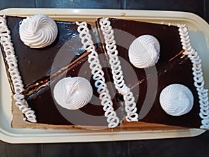 Opulent Chocolate Pastry with Tray