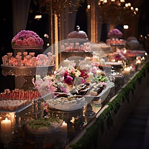 Opulent Cuisine: An Extravagant Dining Setup for Receptions