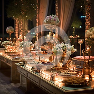 Opulent Cuisine: An Extravagant Dining Setup for Receptions