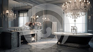 opulent grey bathroom