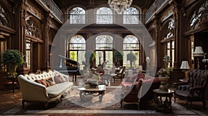 opulent interior mansion building