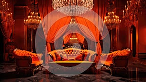 opulent luxury orange background