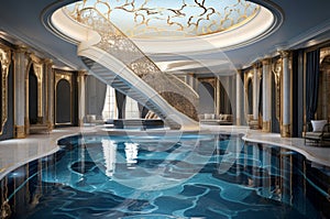 Opulent Luxury pool. Generate Ai