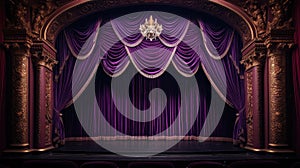 opulent purple velvet curtain photo