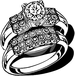 Opulent Wedding Ring Set