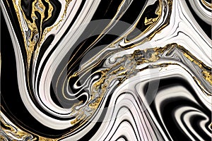 Opulent Whirls: AI Generated Abstract Texture Photography of White Gold Intricate Pattern on Artificial Marble