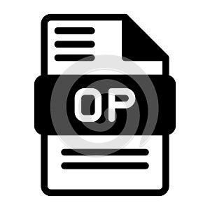 Opus file icon. Audio format symbol Solid icons, Vector illustration. can be used for website interfaces, mobile applications and