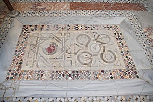 Opus sectile in Saint Nicholas Church in Demre, Antalya, Turkiye