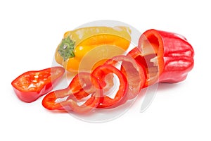 Ora sweet pepper isolated on white.